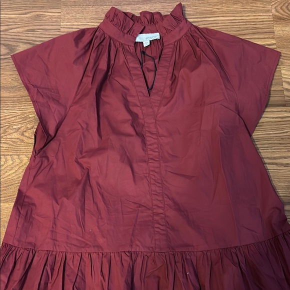 Pinch Maroon Ruffle Neck Dress - Picture 4 of 9
